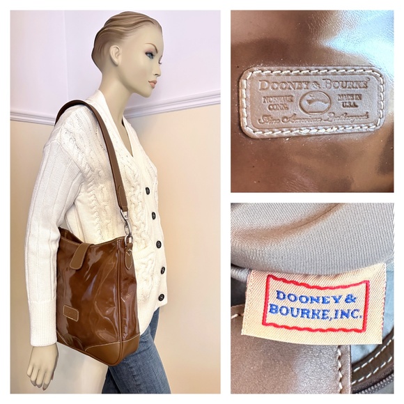 Dooney & Bourke Handbags - Vintage Dooney & Bourke brown patent leather bag